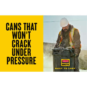 Rubbermaid Commercial, VENTED BRUTE, 32 gal, Resin, Gray, Round, Receptacle