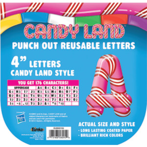 Candy Land&trade; Peppermint Stripe Deco 4" Letters, 176 Characters