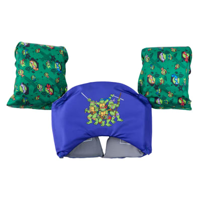 SwimWays Teenage Mutant Ninja Turtles Swim Trainer, US Coast Guard Approved Life Vest, Kids Swim Vest and Swimming Aid, Arm Floaties & Life Jackets for Kids 33-55 lbs