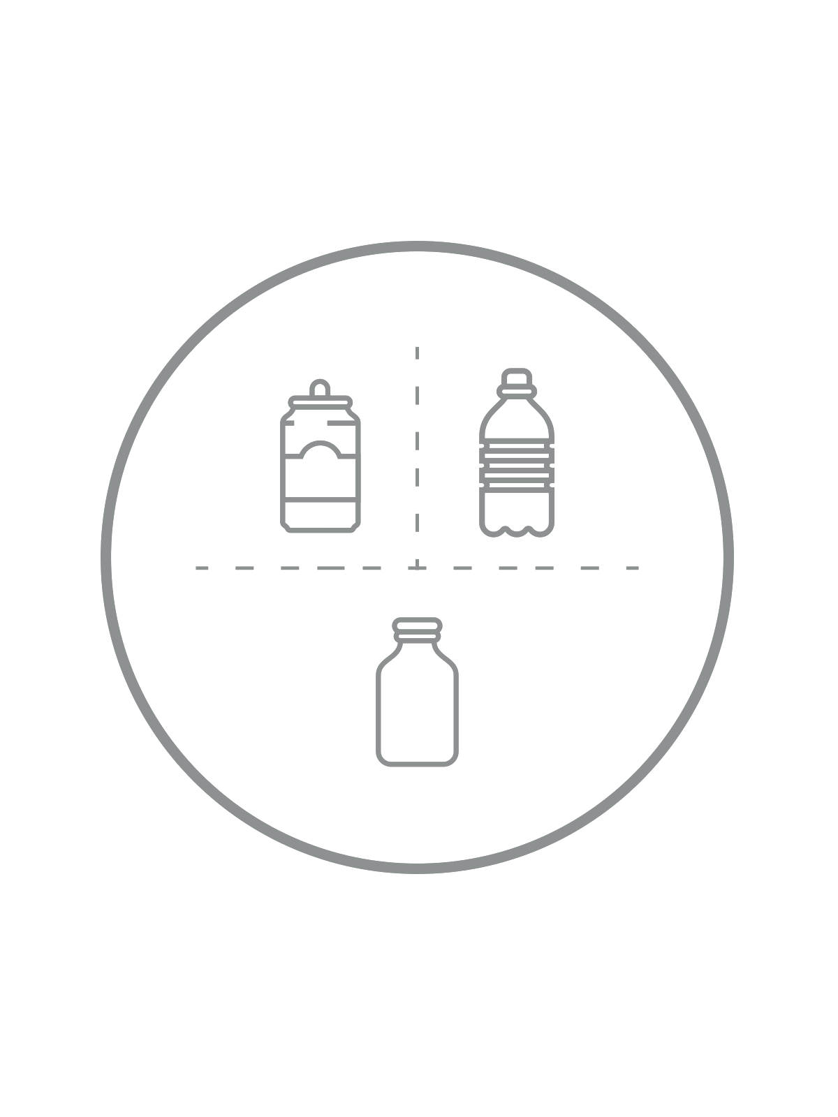 SPECTRUM – Label – Glass, Cans & Plastic – Clear-Silver