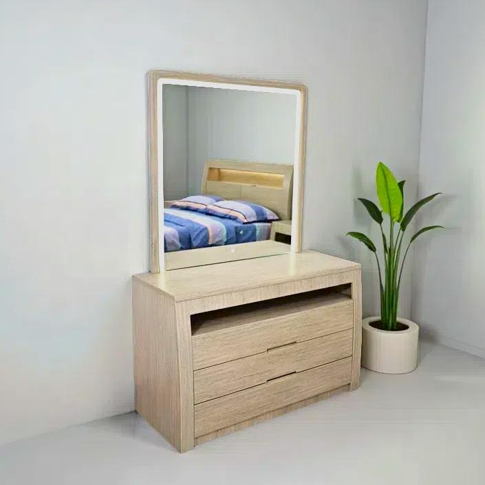 Lifestyle image of the  Skyline Dresser (3 Drawer), Sand from Forty Winks