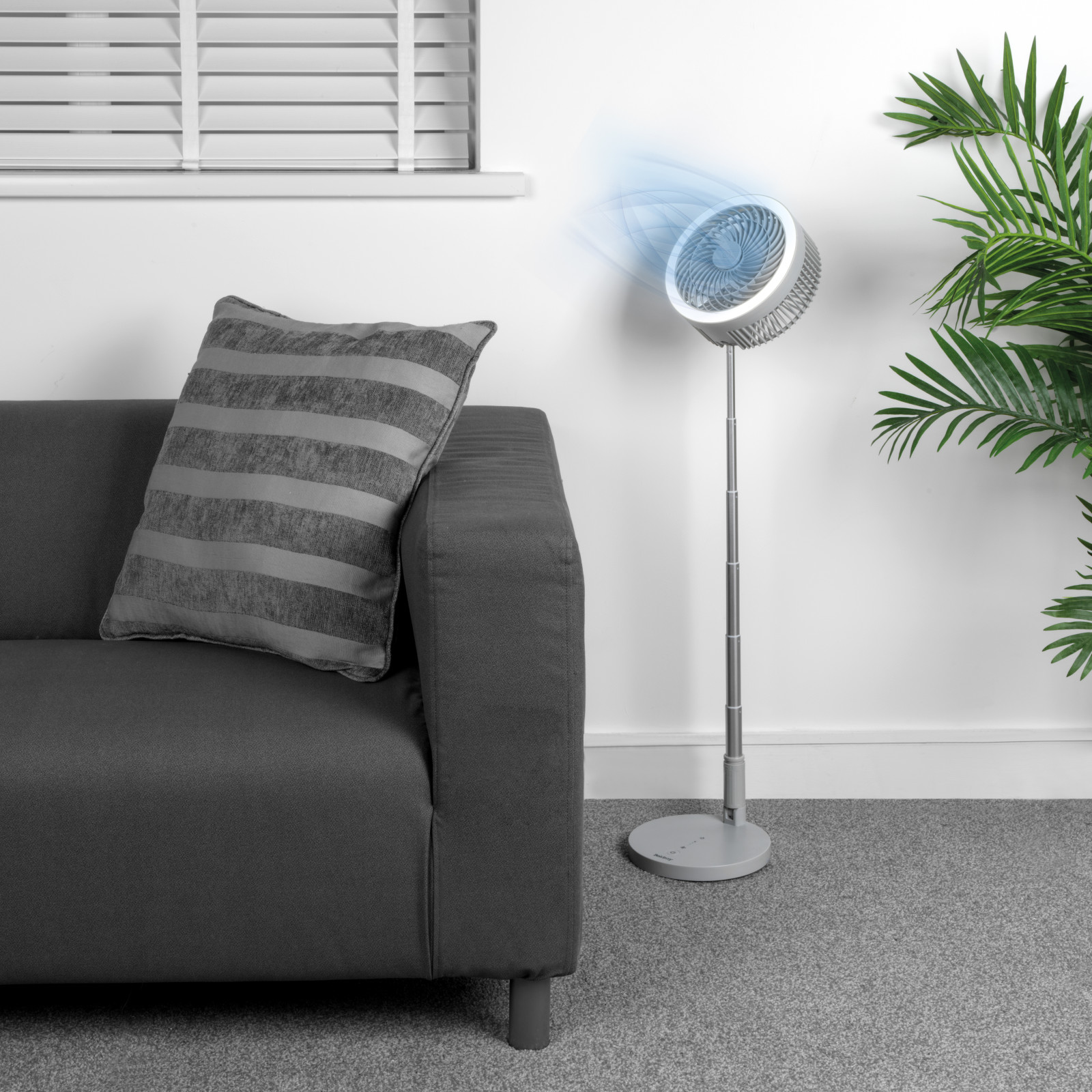 Beldray Folding Fan Telescopic Cordless Ring Light Recharges EH3413 Blue/Grey 9W - Picture 19 of 23