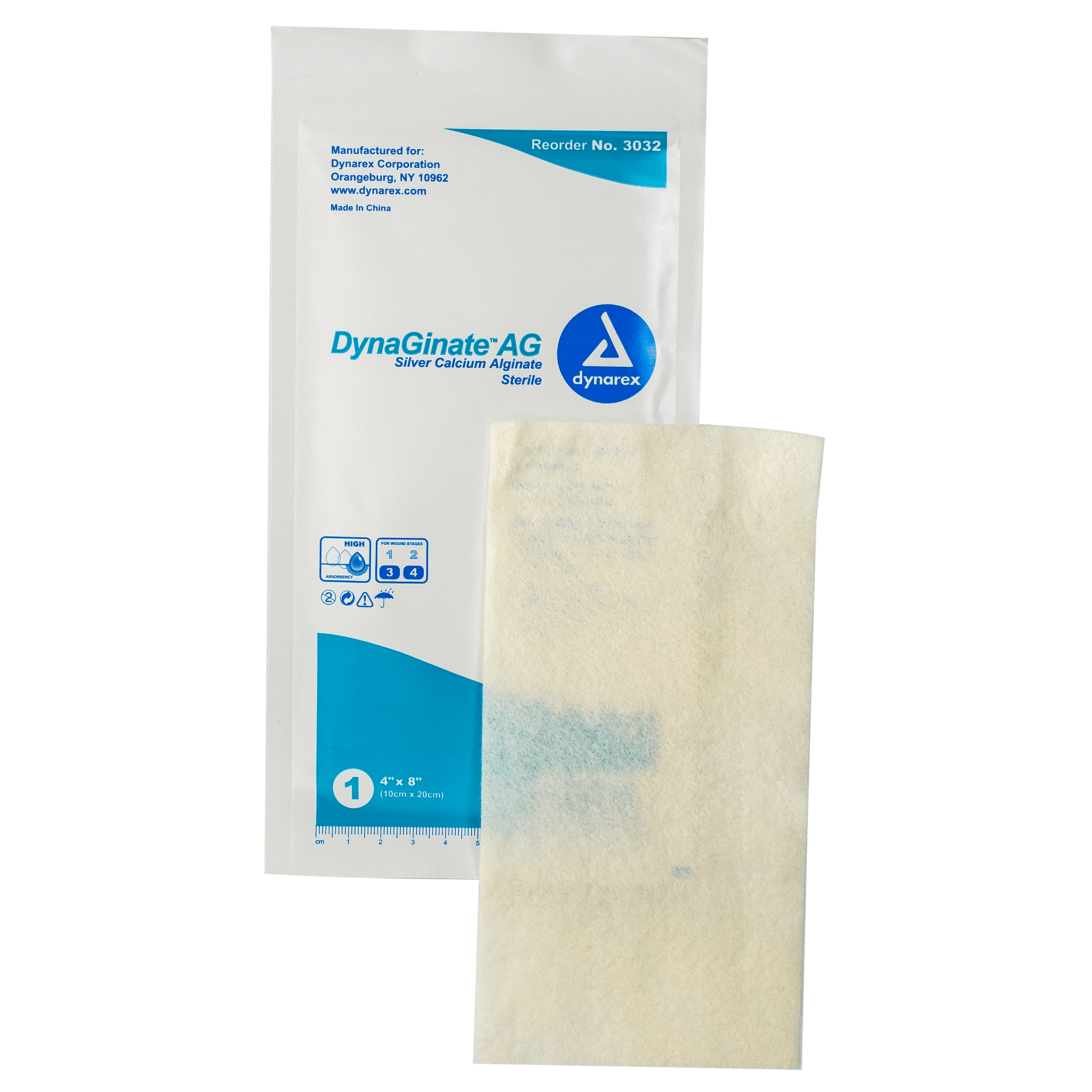 DynaGinate™ AG Silver Calcium Alginate Dressing - 4