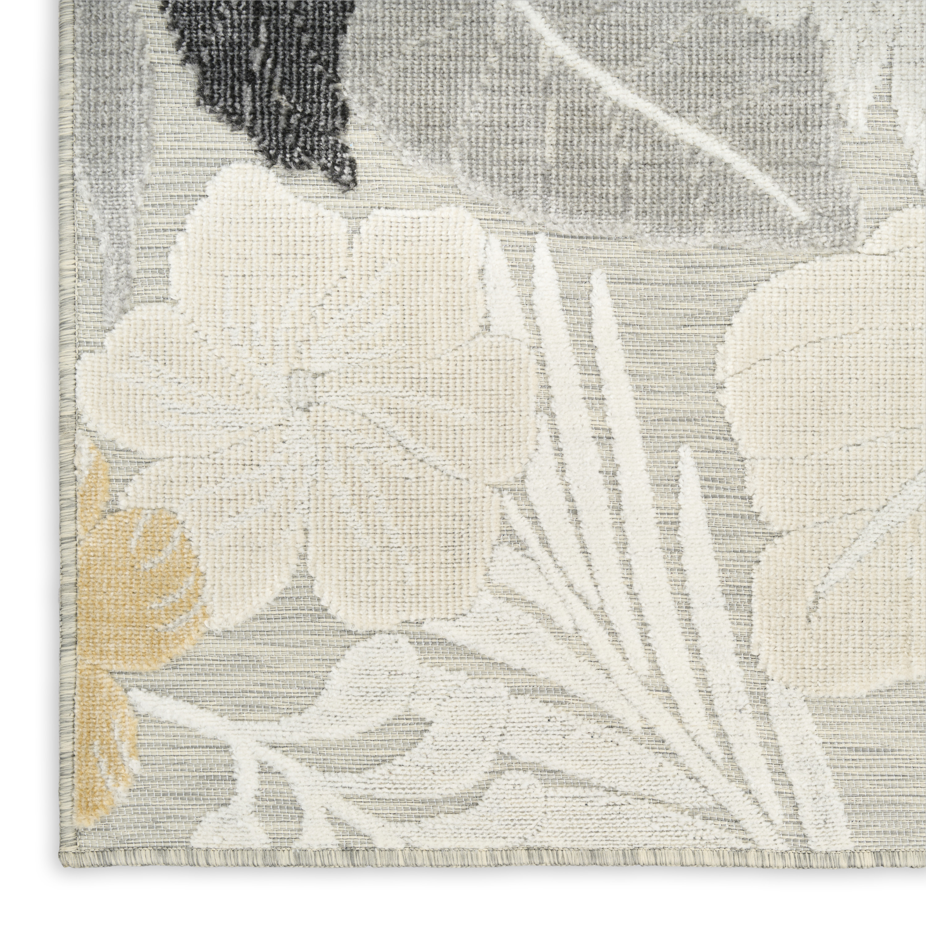 Nourison Suncoast 4' x 6' Grey Tropical Rug