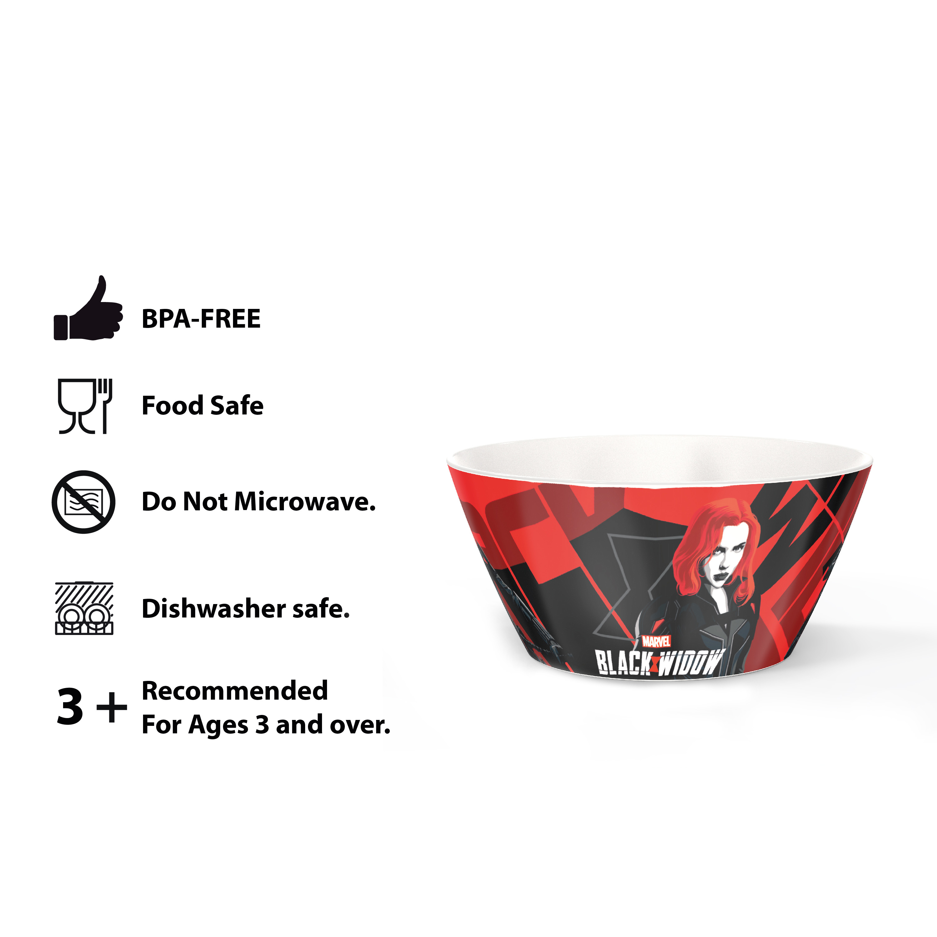 Marvel Comics Dinnerware Set, Black Widow, 2-piece set slideshow image 10 Marvel Comics Dinnerware Set, Black Widow, 2-piece set slideshow image 10