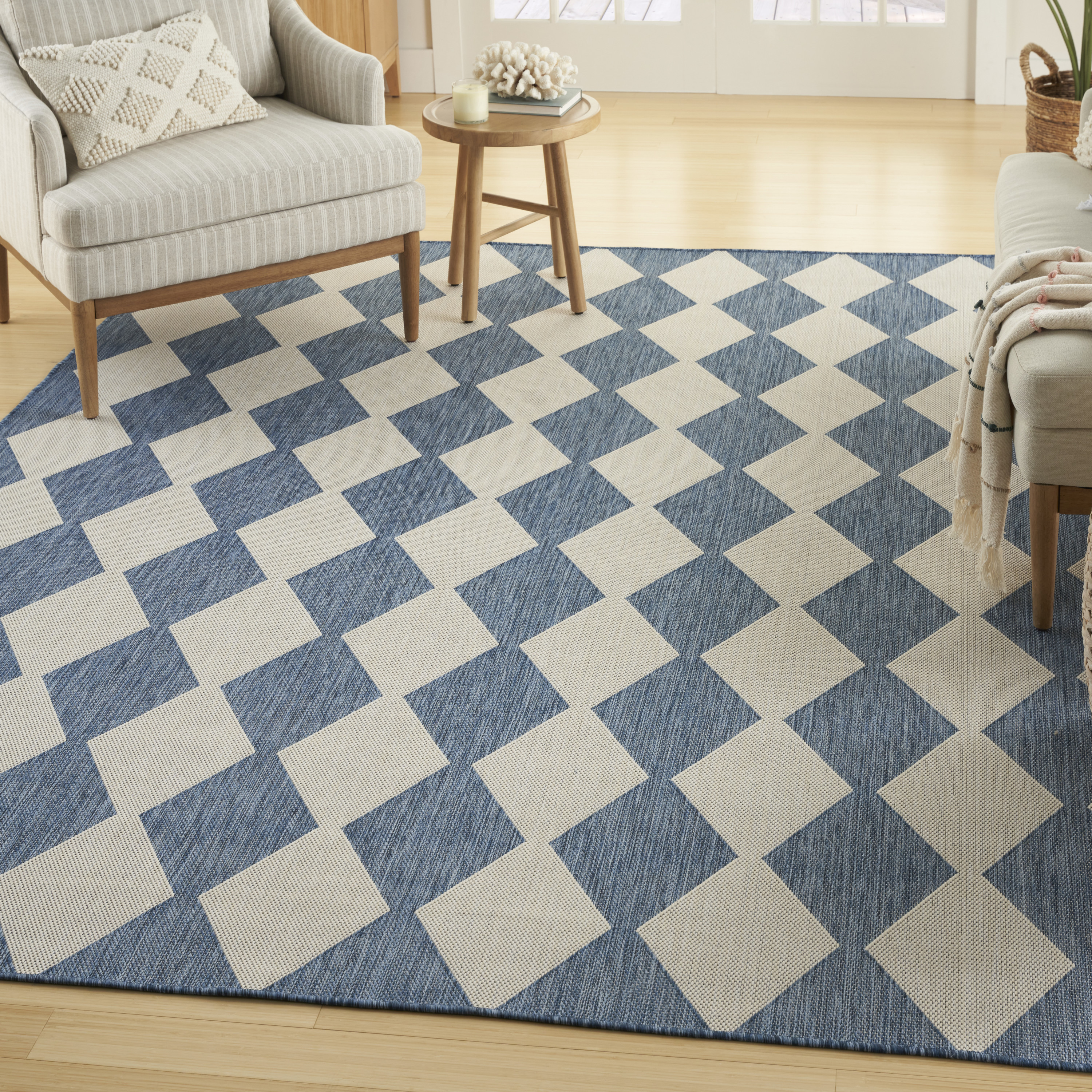 Nourison Positano 6' x 9' Navy Blue Modern Rug
