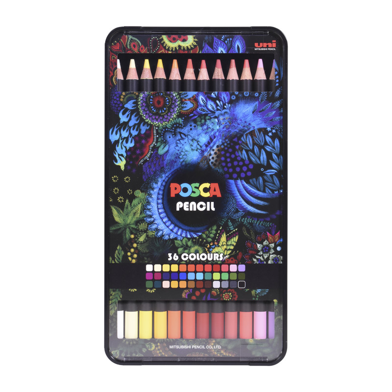 Oil-Based Colored Pencils, 4.0 mm Lead, Assorted Colors, Set of 36