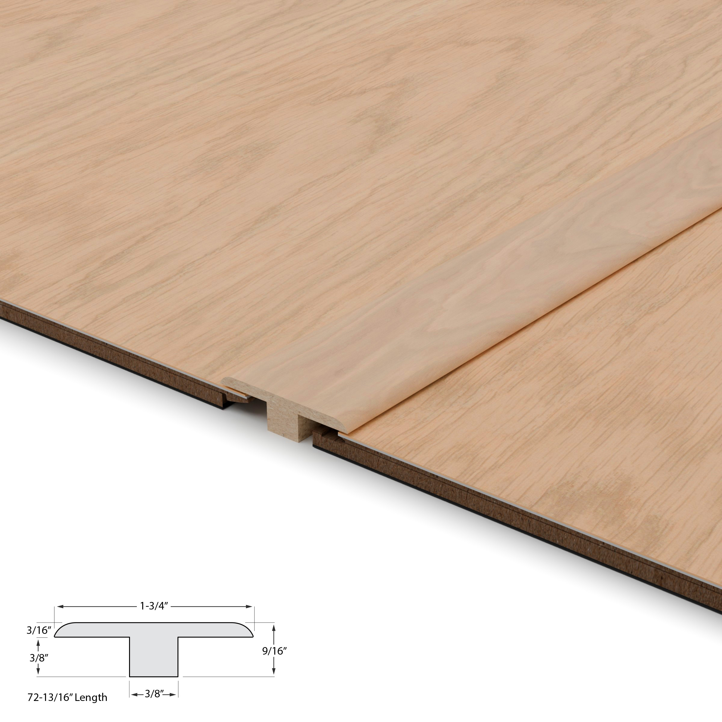 Sycamore Buff T-Mold 12mm view 3