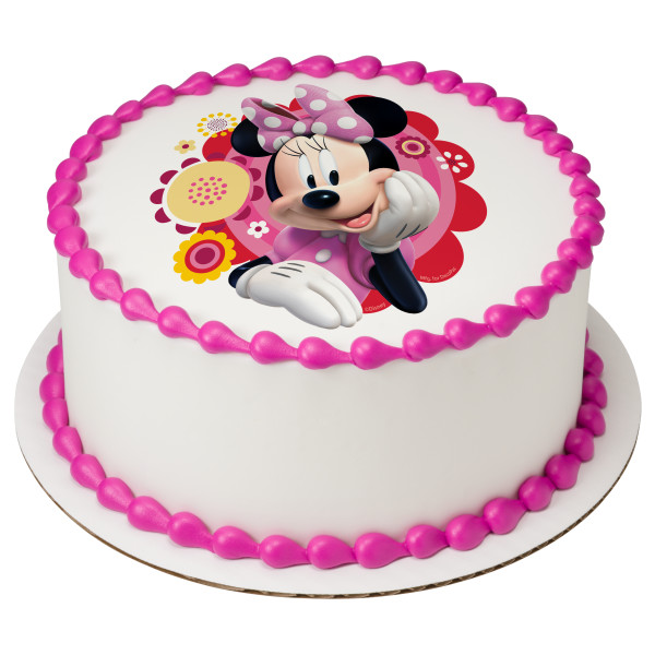 Disney Minnie Mouse Dots & Daisies PhotoCake® Edible Image®