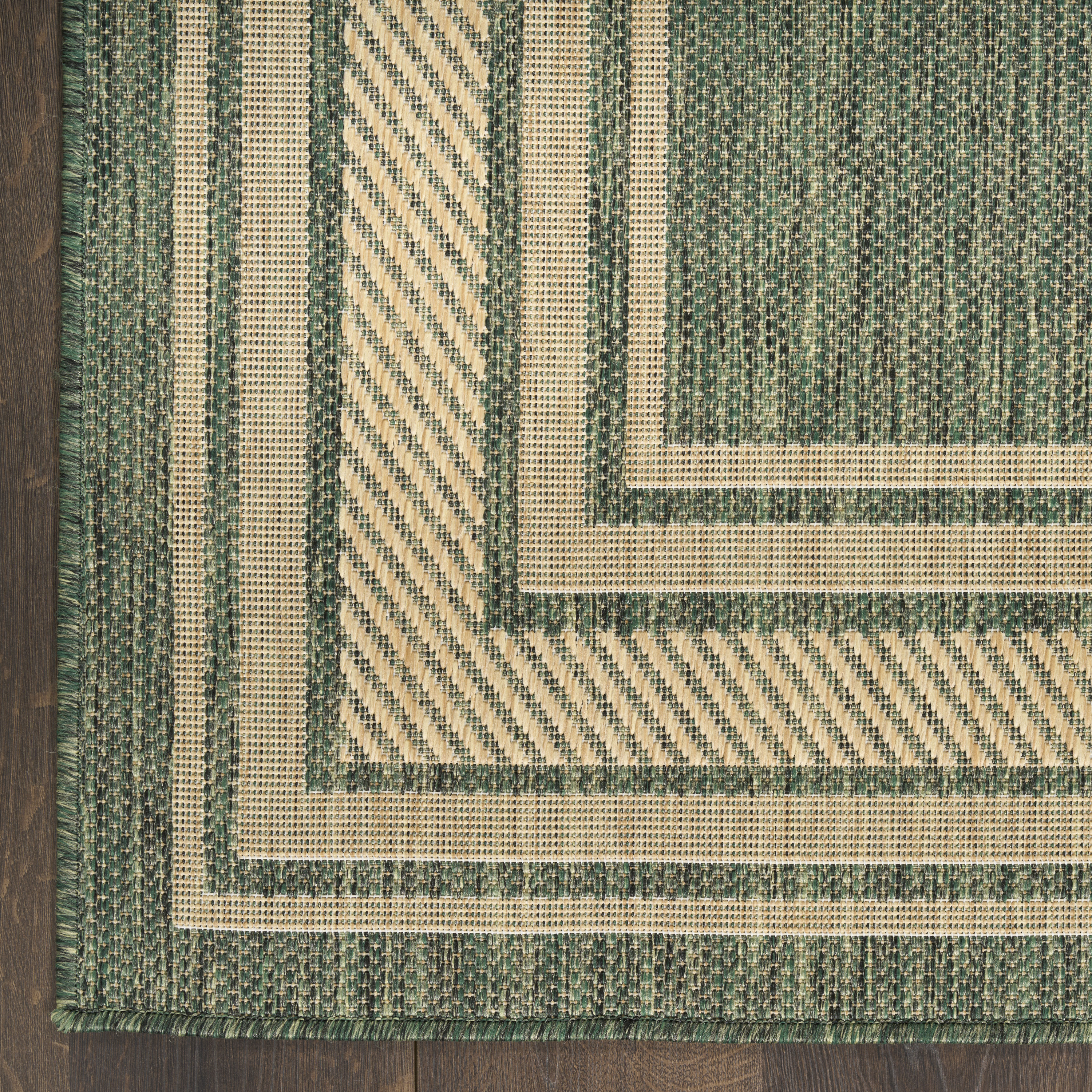 Nourison Horizon Indoor/Outdoor 8' x 10' Green Modern Rug