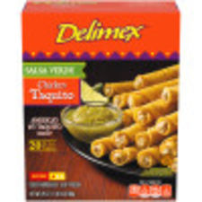 Delimex Salsa Verde Chicken Corn XL Taquitos, 20 ct Box