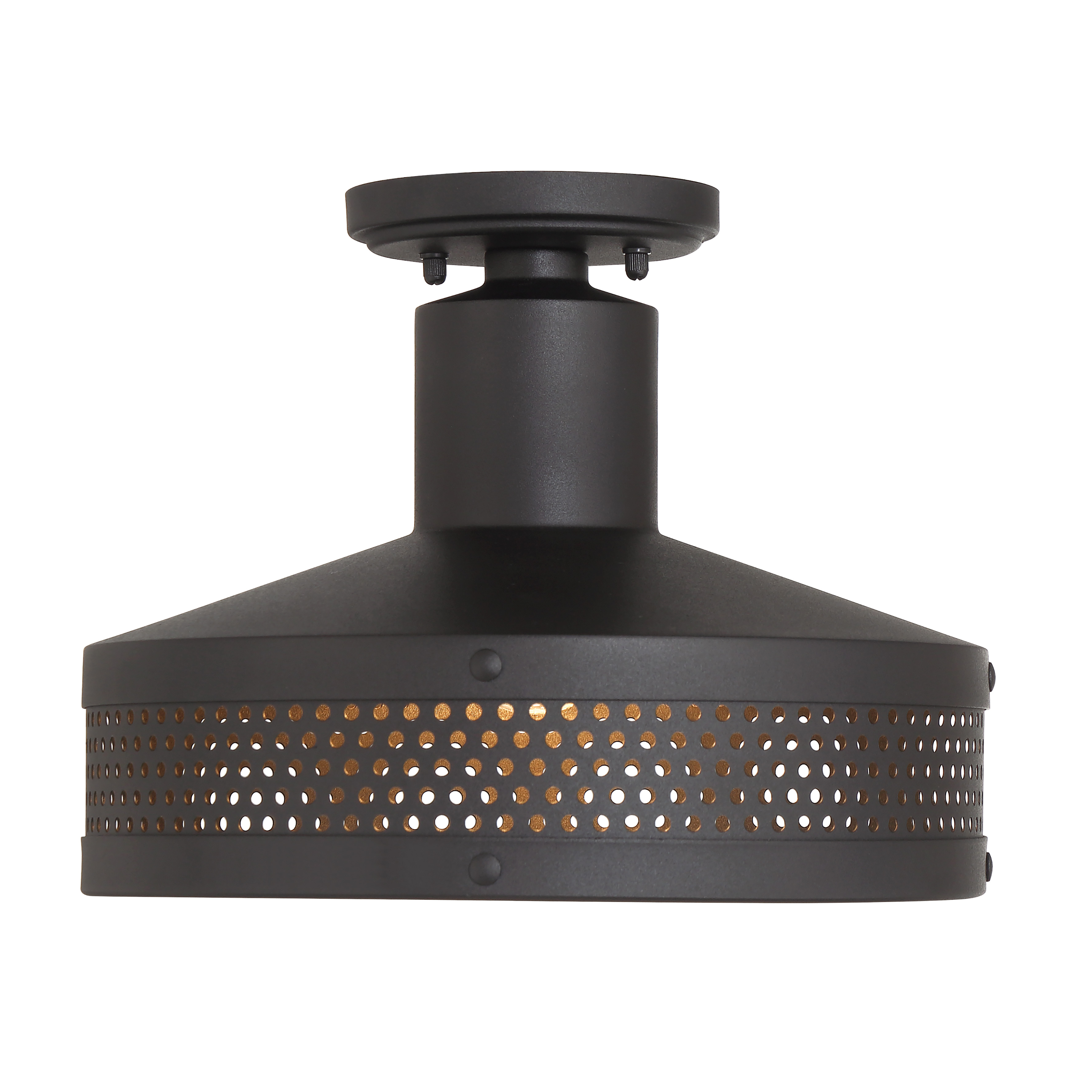 1 Light Outdoor Flush Mount in Sand Coal Finish - alternate view