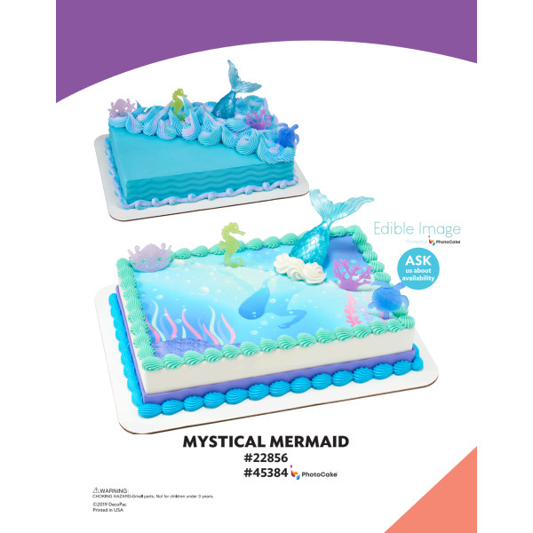 Mystical Mermaid The Magic of Cakes® PhotoCake® Enhanced Background and Icing Page