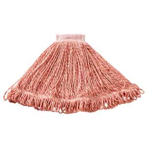 Rubbermaid Commercial, Super Stitch, Blend Looped-End Wet Mop Head with 5" Headband, 24 oz, Red