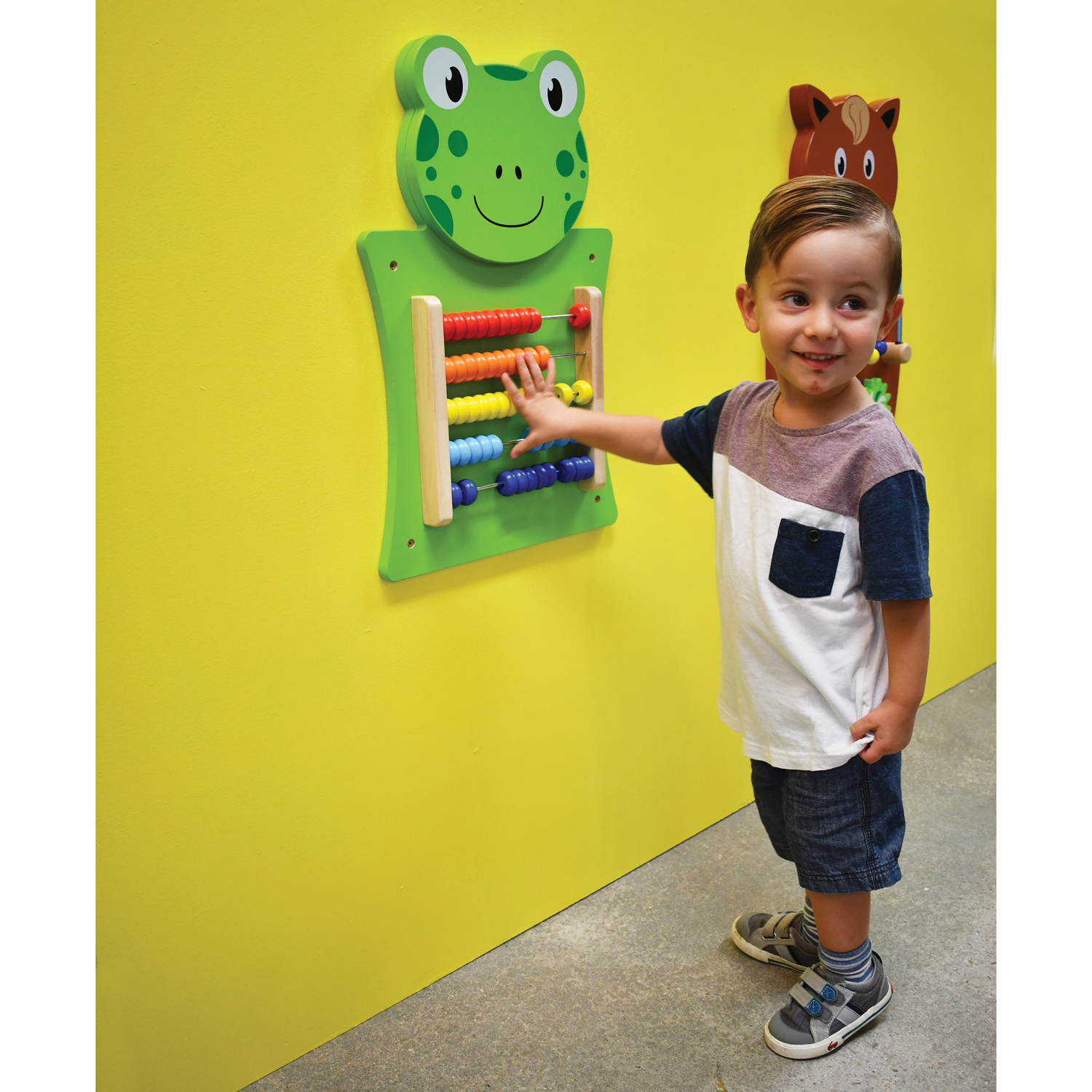 Learning Advantage Frog Activity Wall Panel - Toddler Activity Center image number null