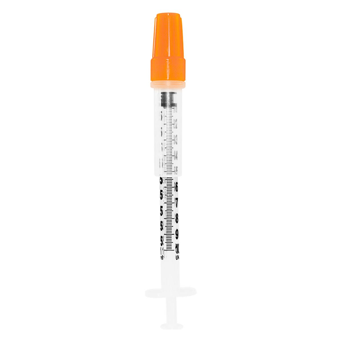 Sol-Guard™ Safety 1 mL Insulin Syringe with Needle, 1/2 Inch Length, 29 Gauge