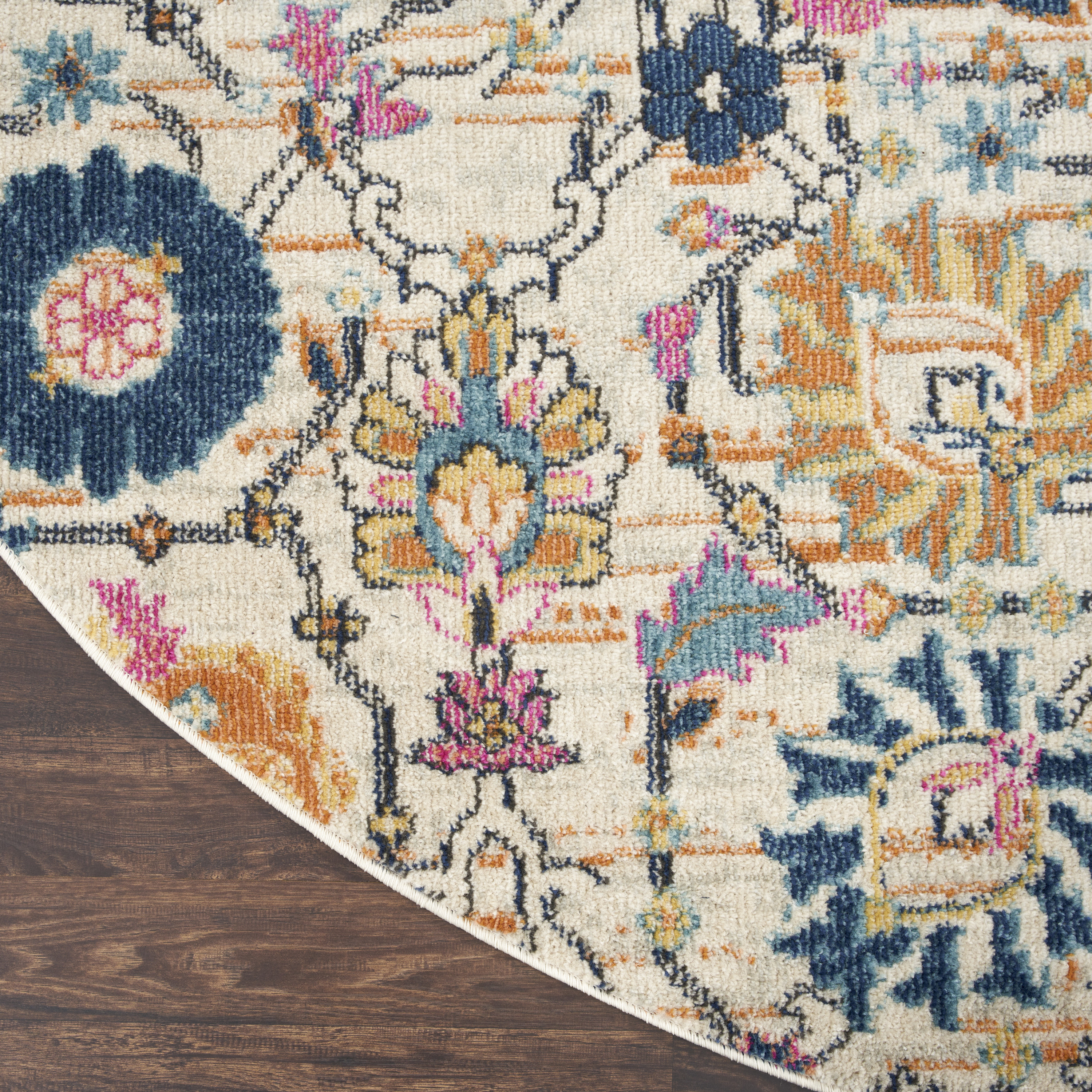 Nourison Passion 8' x Round Ivory Multicolor Bohemian Indoor Rug