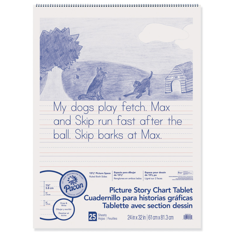 Picture+Story+Chart+Tablet%2C+White%2C+Ruled+Short%2C+1-1%2F2%26quot%3B+Ruled%2C+24%26quot%3B+x+32%26quot%3B%2C+25+Sheets