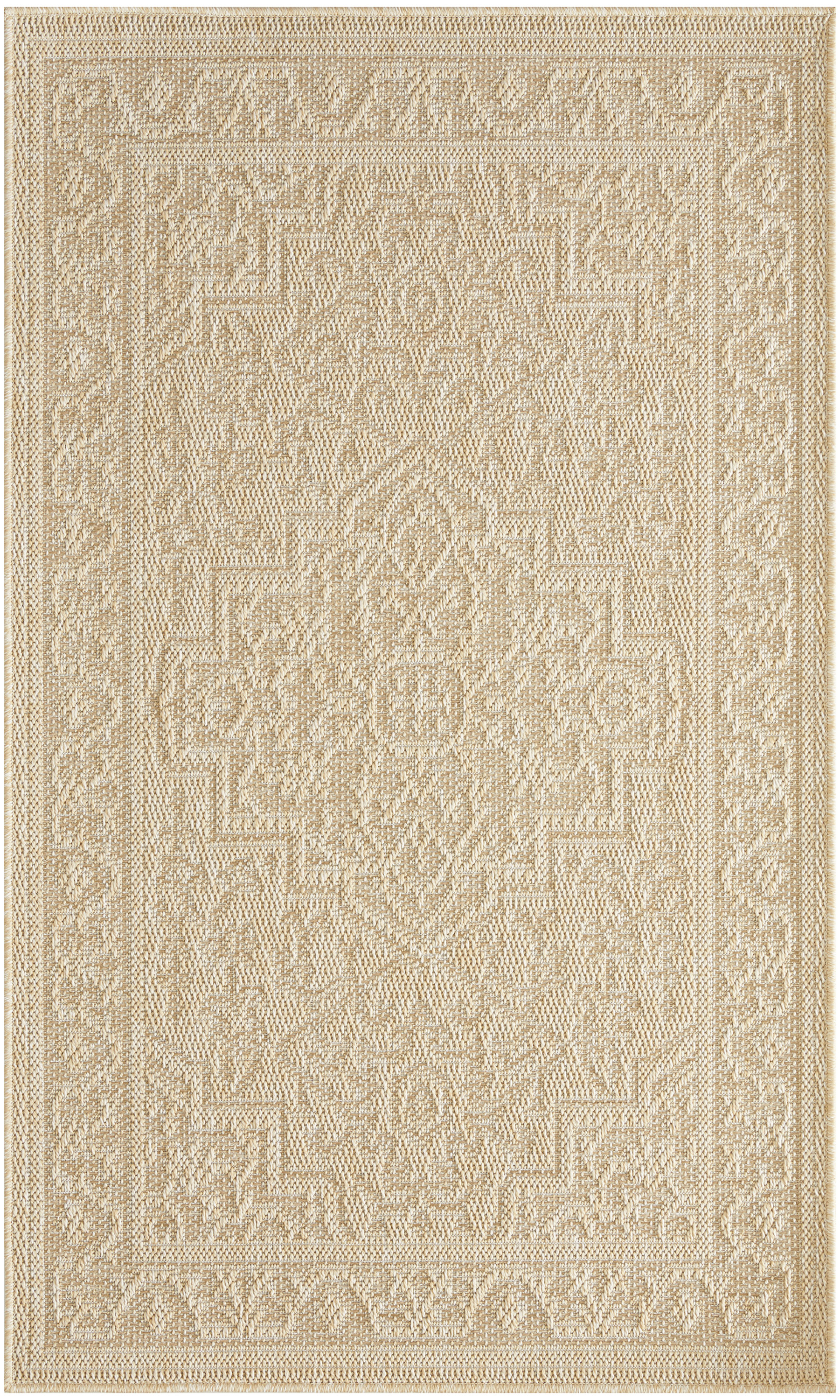 Nourison Tulum 3' x 5' Cream Outdoor Rug