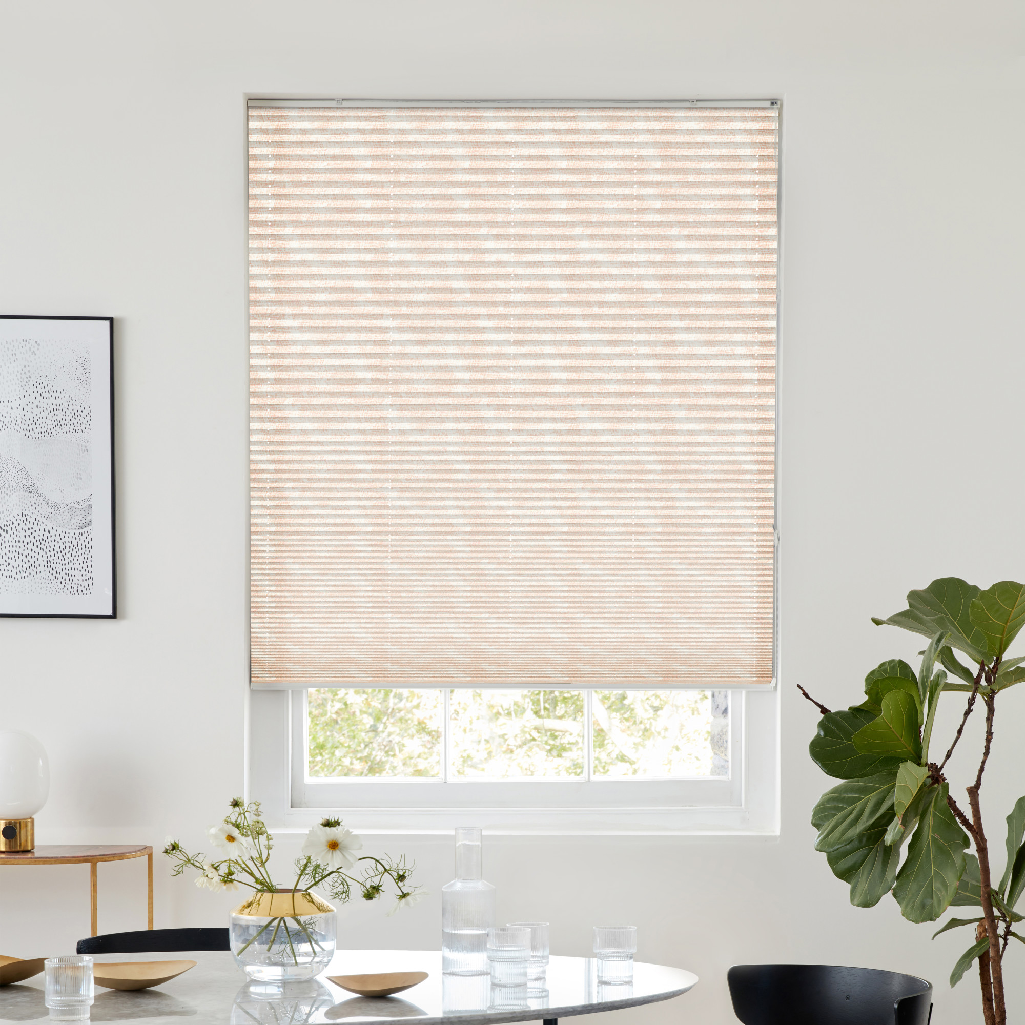 Galen Coral Pleated blind