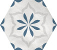Eden Blue 5-1/2×6 Hexagon Deco Matte