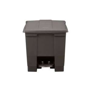 Rubbermaid Commercial, Legacy, 8 gal, Plastic, Black, Square, Receptacle