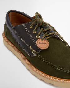 Barbour x Wildbunch Styles Southfield Moccasins Green/Brown