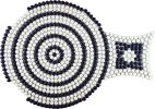 Bijoux White and Navy Blue 19×12 Riviera Mosaic Glossy
