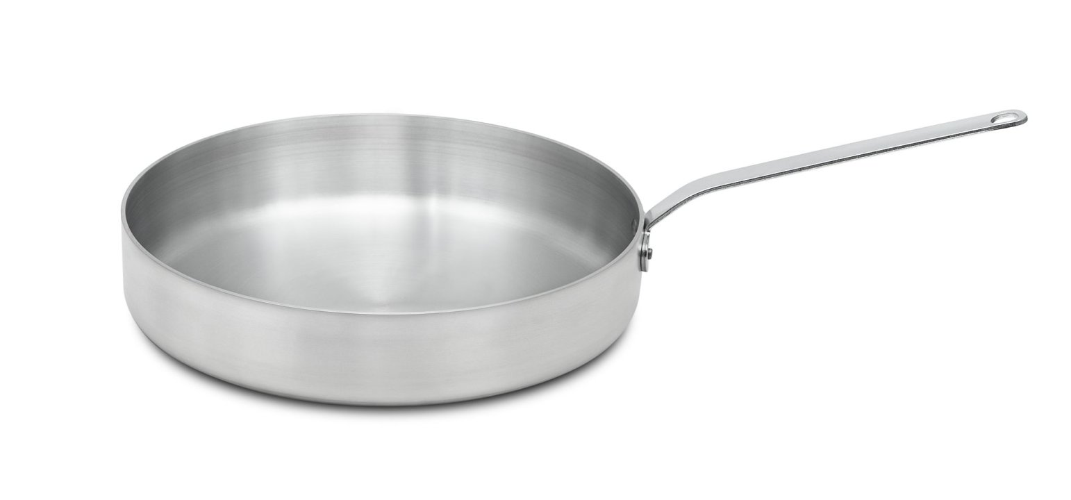7 ½-quart Wear-Ever® aluminum sauté pan with natural finish and plated handle