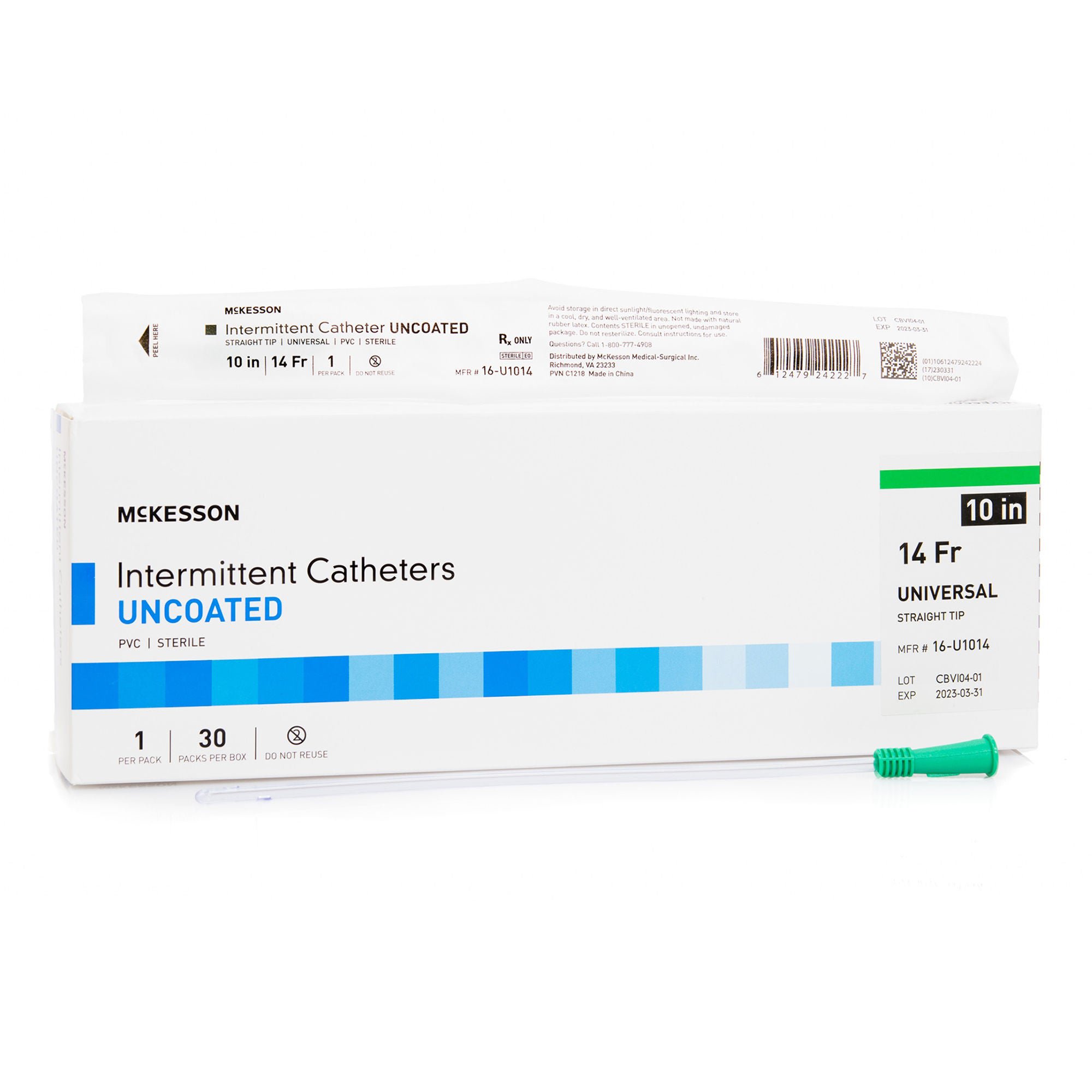 McKesson Brand CATHETER, URETH STRT TIP UNCOATED PVC 14FRX10" (30/BX)