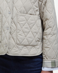 Monroe Quilted Jacket Light Sand/Rosemary Tartan