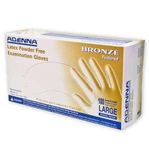 Hospeco, Adenna® Bronze Series, Medical Grade Gloves, Latex, 5.5 mil, Powder Free, L, Natural