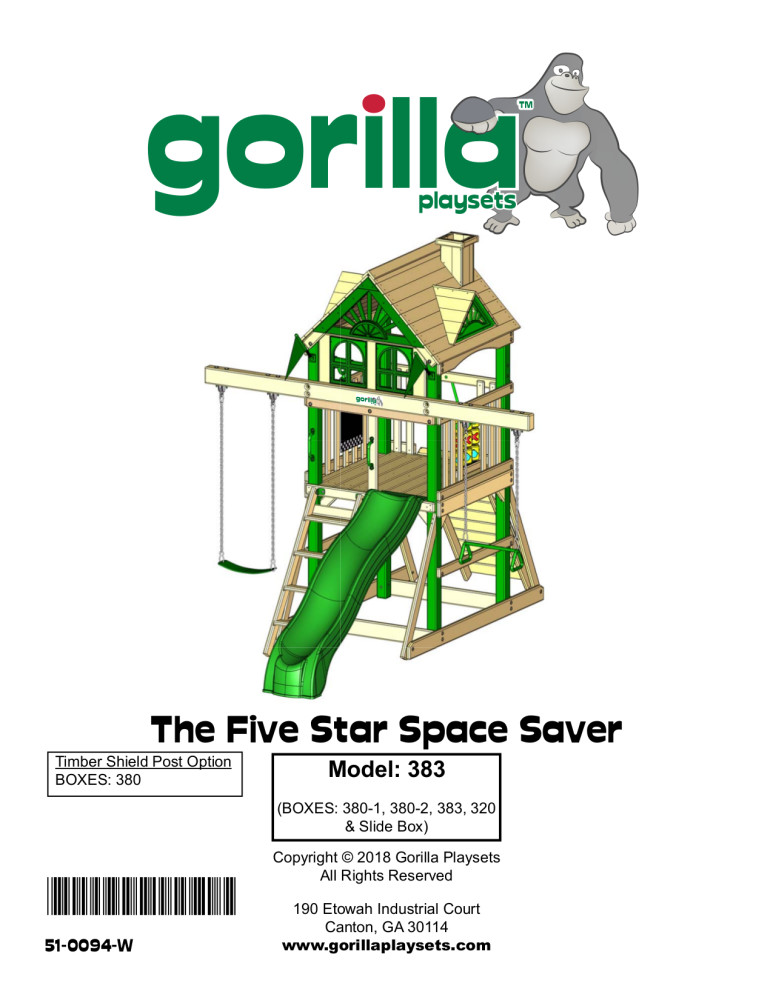 gorilla space saver swing set