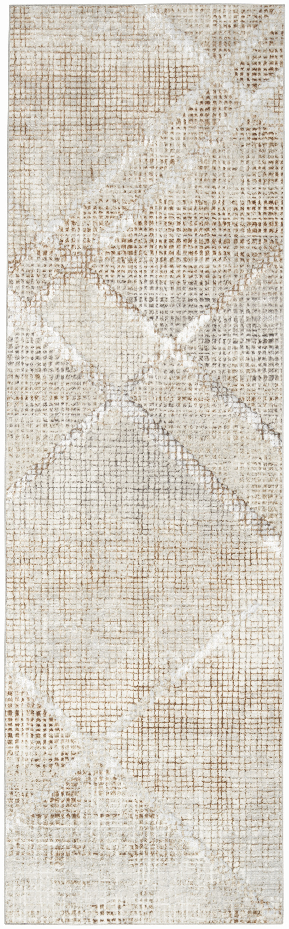 Nourison Sparkle 2'3" x 7'6" Grey Mocha Modern Indoor Rug
