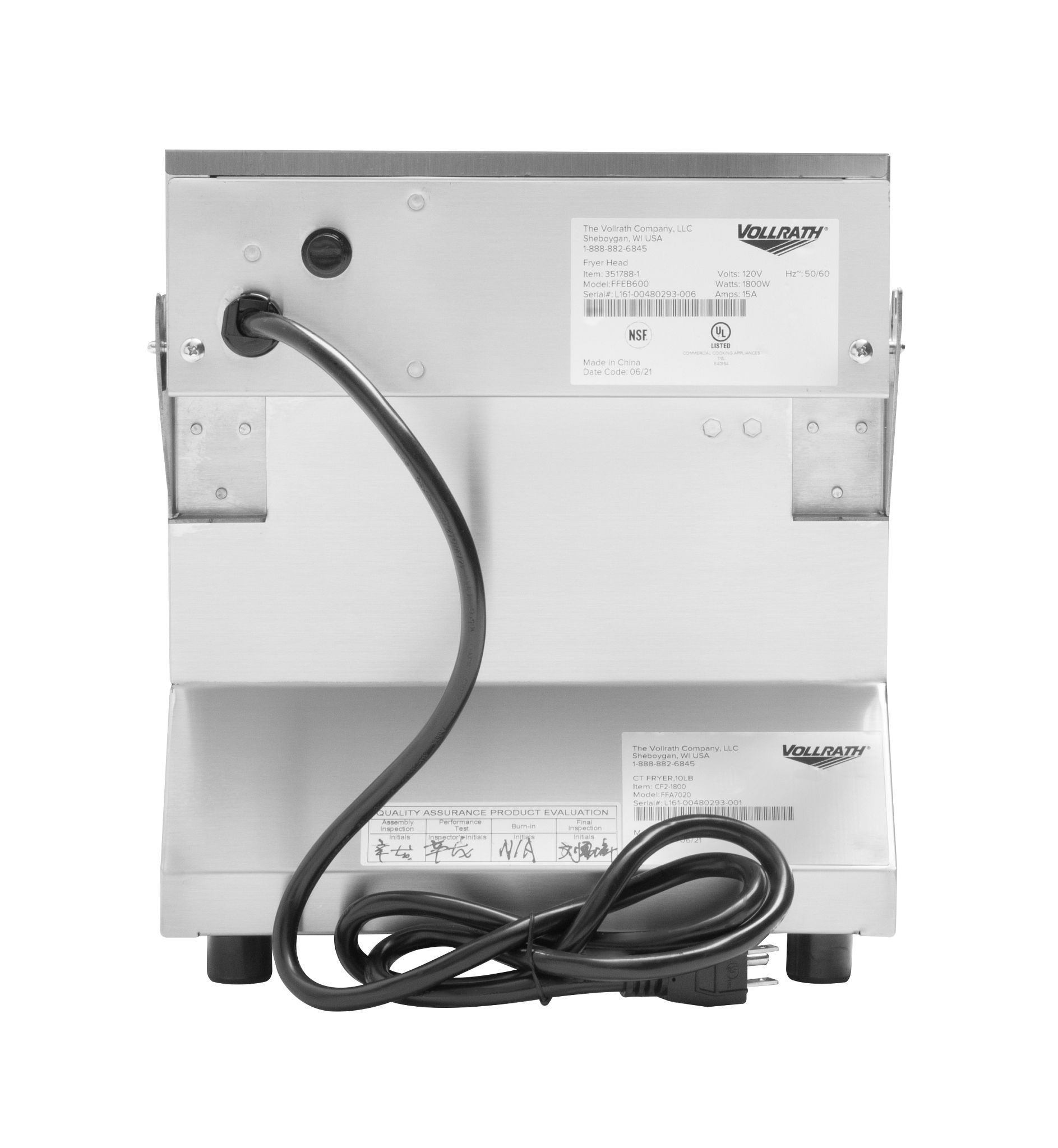 120Volt 10 lb. standardduty countertop fryer Vollrath Foodservice