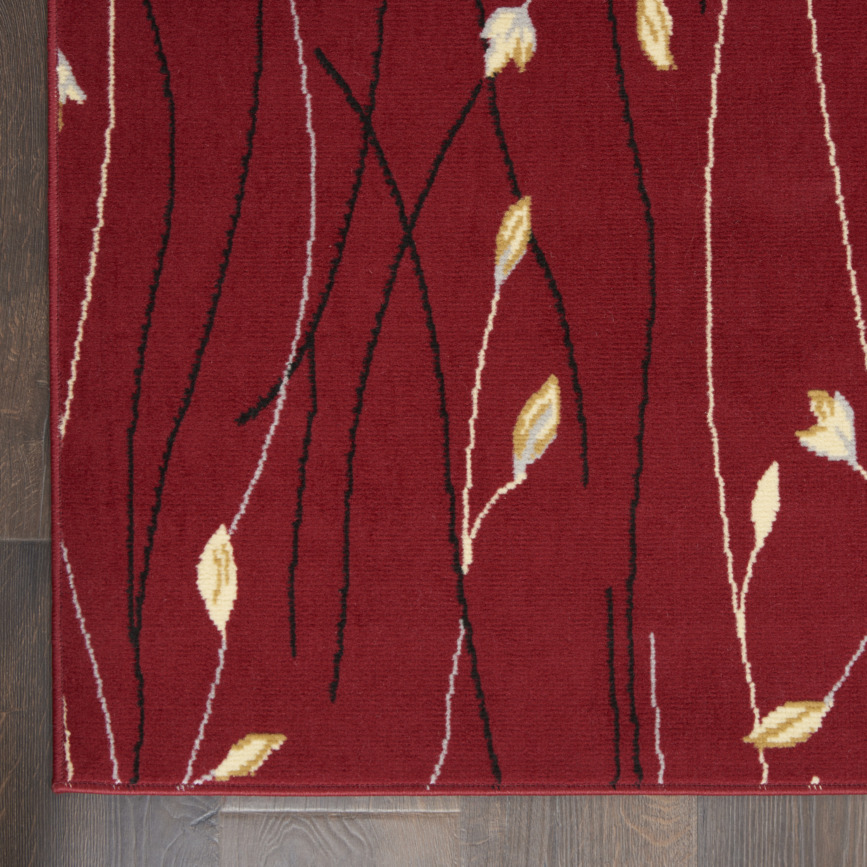 Nourison Grafix 2'3" x 12' Red Contemporary Indoor Rug