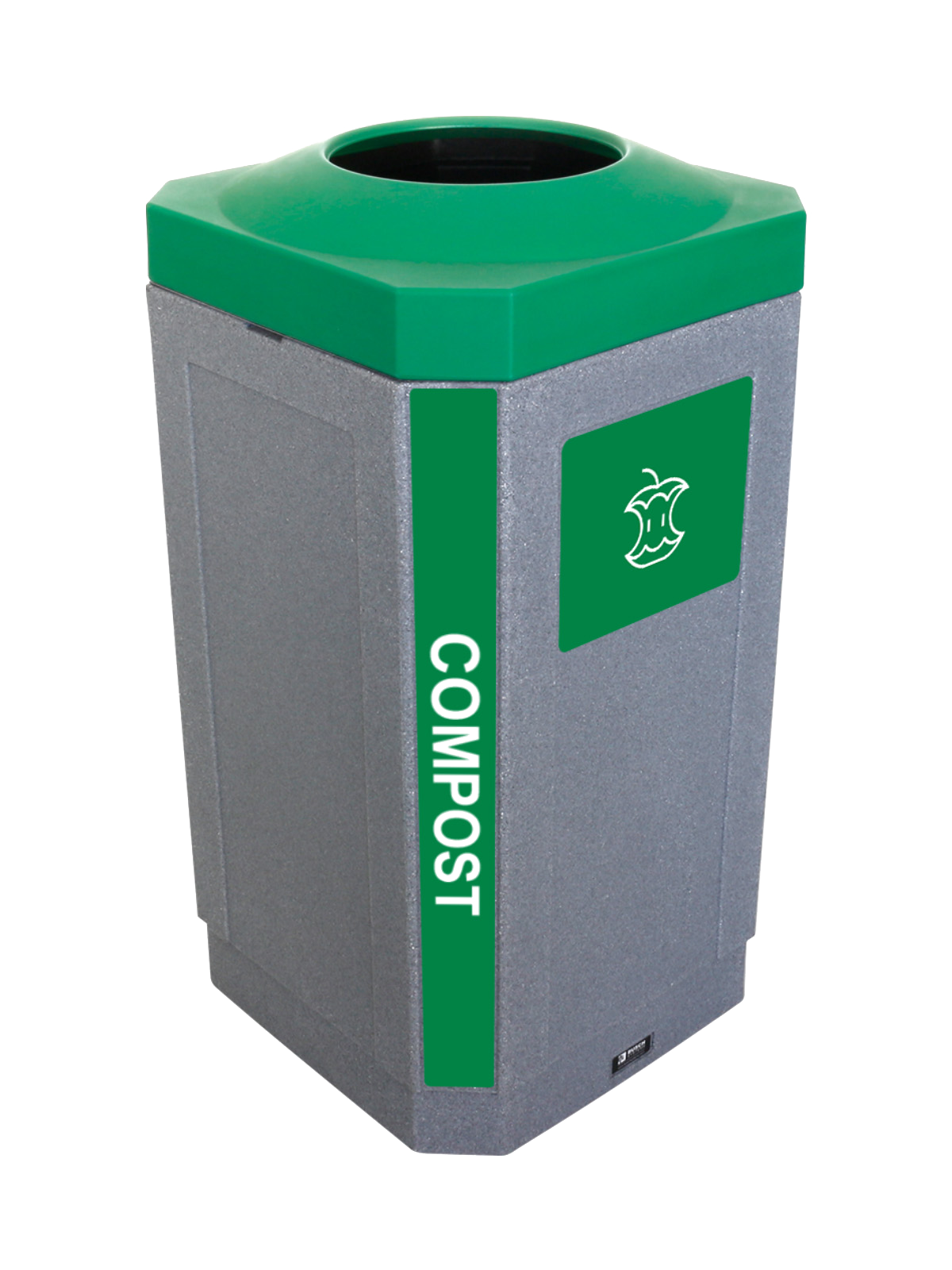 OCTO – Single – Kit – Indoor – Compost – Full – Greystone-Green