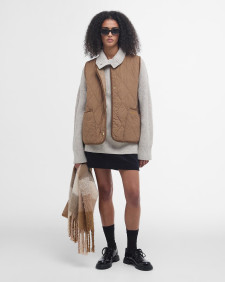 Cecily Gilet Beige/Sky Dress Tartan