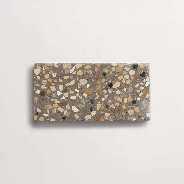 forage terrazzo | subway | honed | metal | sample 