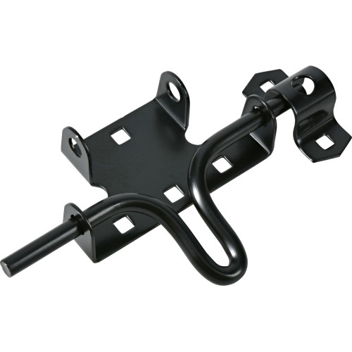 Hardware Essentials Black Slide Action Gate Latches - For Left or Right Hand Use