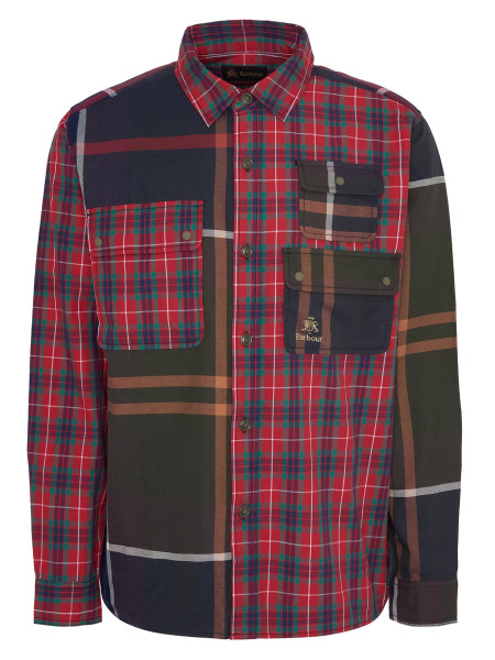 Barbour x Baracuta Relaxed Long-Sleeved Patchwork Shirt Barbour x Baracuta Relaxed Long-Sleeved Patchwork Shirt