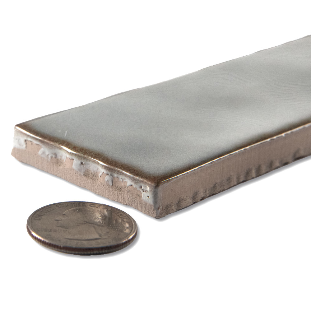 Hudson Studio Soho Brick Grey Eye 1-7/8 in. x 9-3/4 in. Ceramic Wall Tile