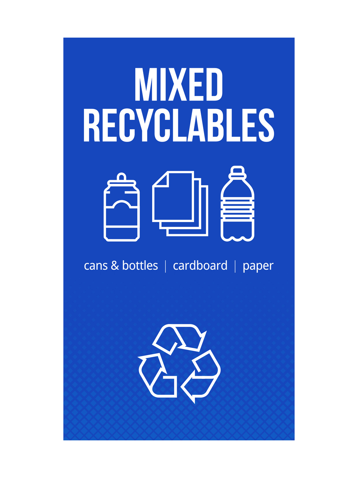 FUSION – Sign – Body – Mixed Recyclables – Blue