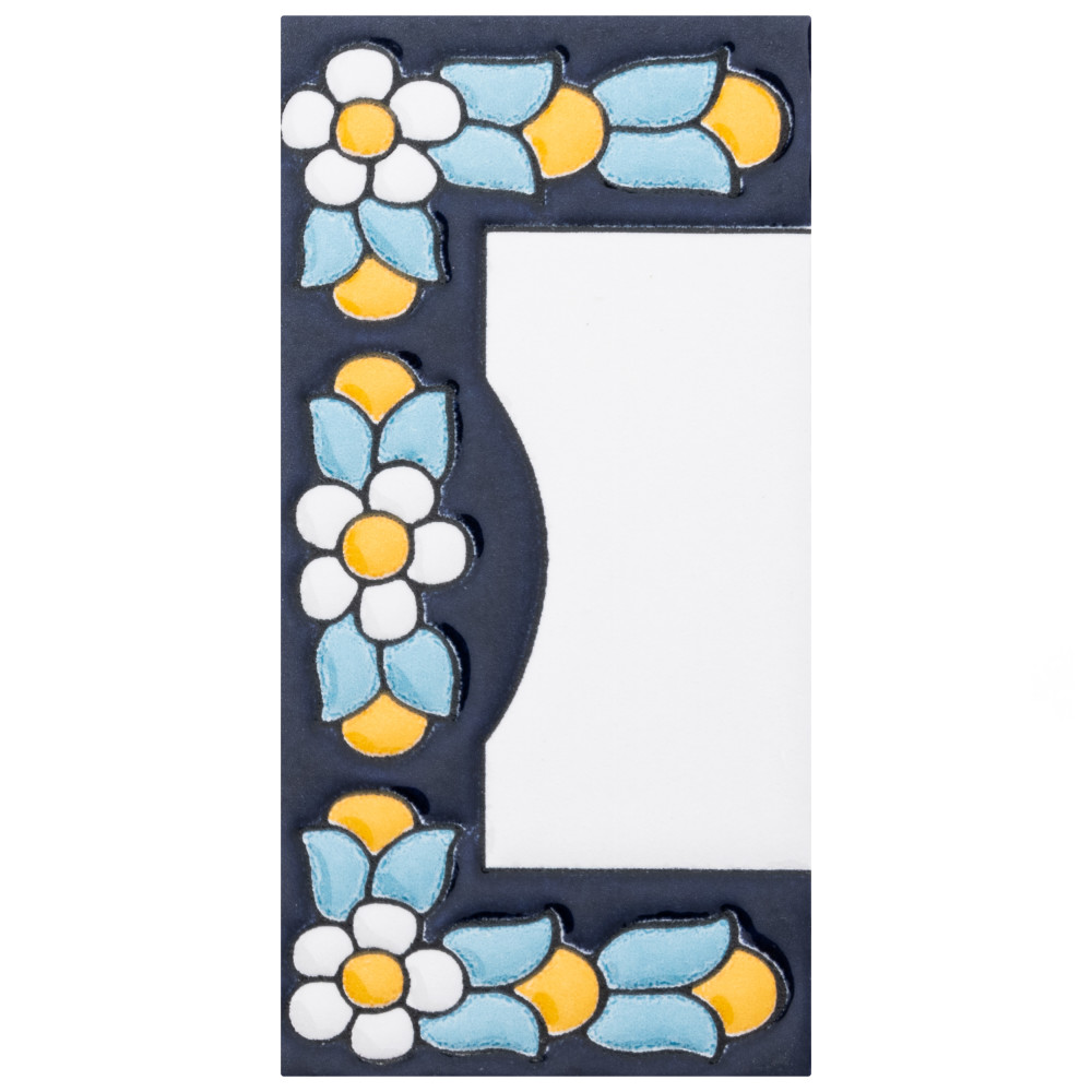 Sevillano Flora Address Accents Edge 2-1/8 in. x 4-3/8 in. Ceramic Wall Trim
