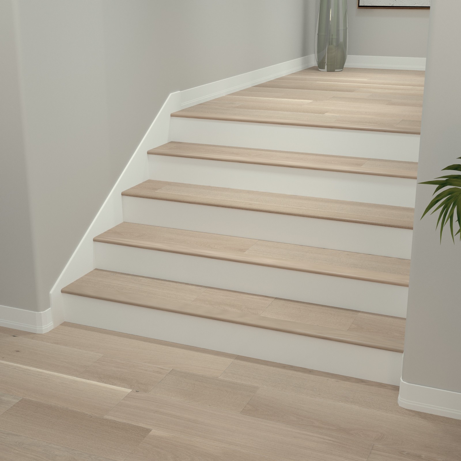 Blanc de Blanc Cali Hardwoods Stair Nosing Flush view 1