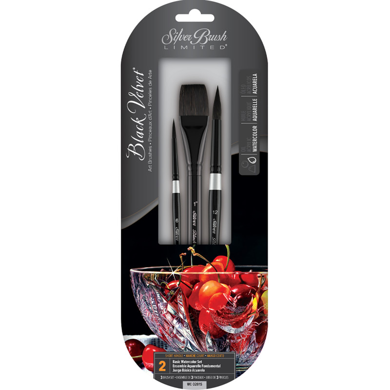 Black Velvet® 3-Piece BEST Basic W/C Brush Set