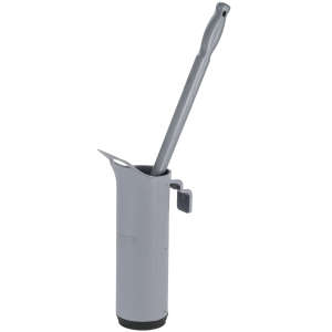 Unger, Ergo, 3.5in, Toilet Bowl Brush Kit, Nylon Bristles, Red