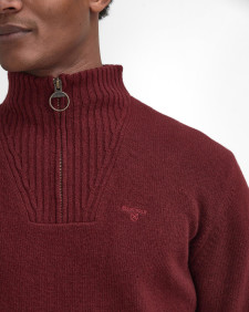 Essential Half-Zip Jumper Ruby