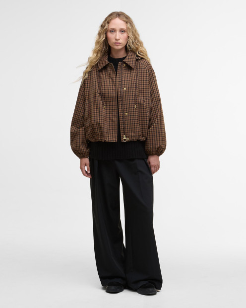 Audrey Showerproof Jacket Vicuna Gingham Check