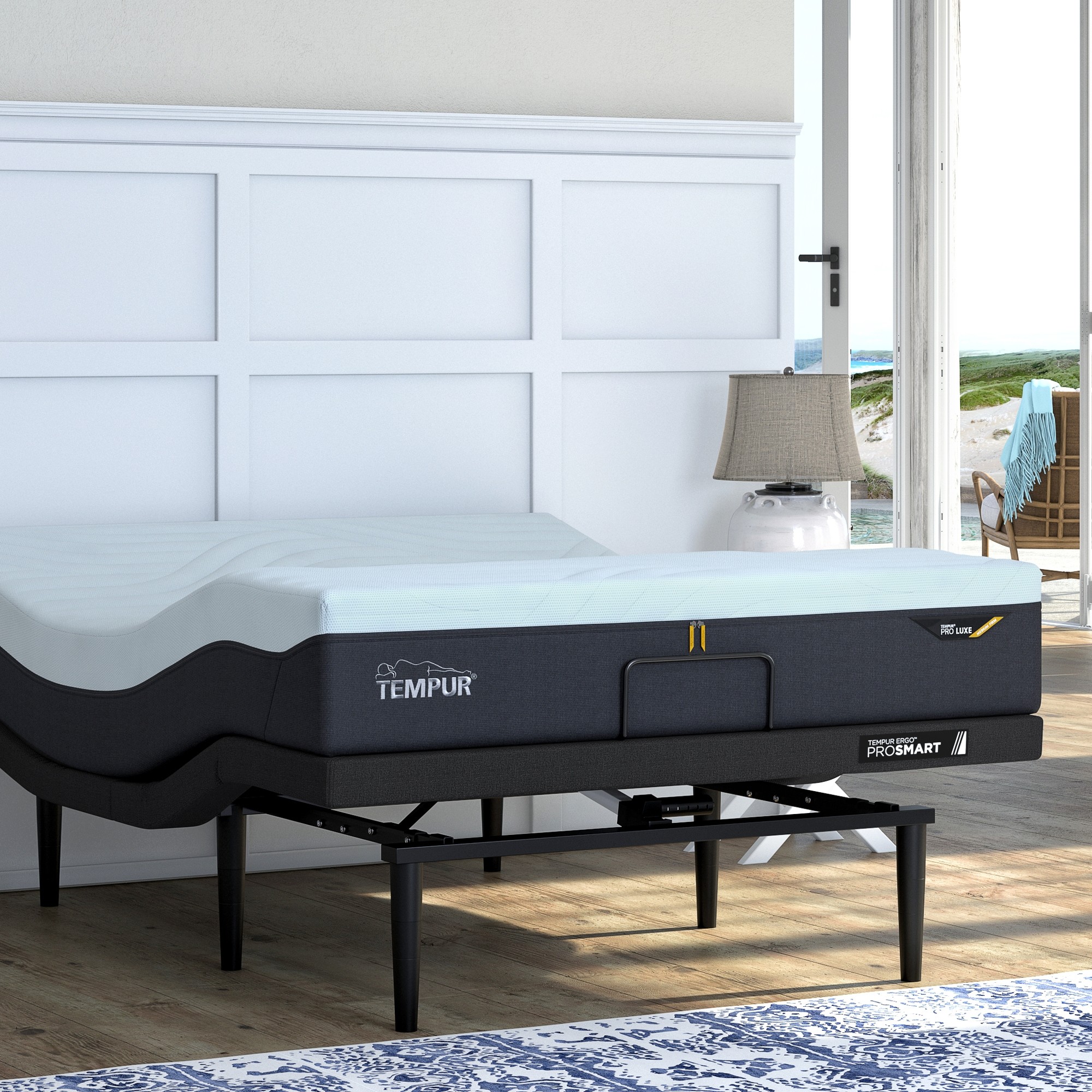 Lifestyle image of the Tempur Ergo Pro Smart Adjustable Base, Black from Forty Winks